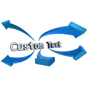 Multiple arrows shoot out in different directions from your custom message.