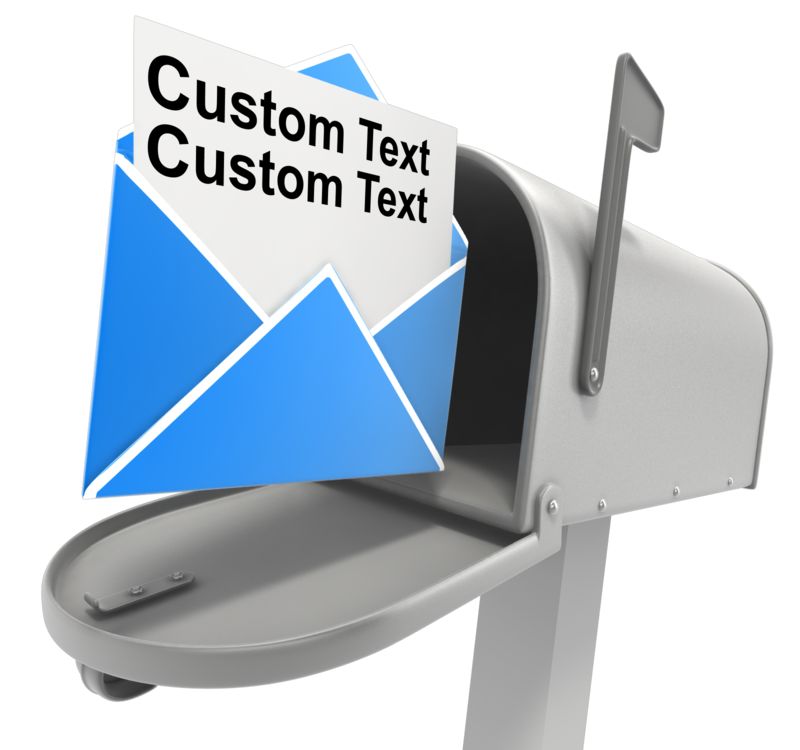 This Presentation Clipart shows a preview of Mailbox Opened Letter Text