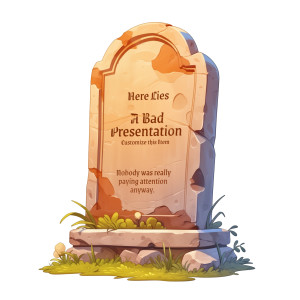 Customize this clipart of a tombstone by adding your personalized message.  Use as a stand out visual aid in presentations and media designs.