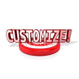 Change the text on the bullseye in this custom 3D clipart.