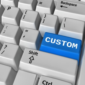 Put your own text on this blue computer key.