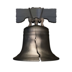 This clip art image shows the liberty bell.