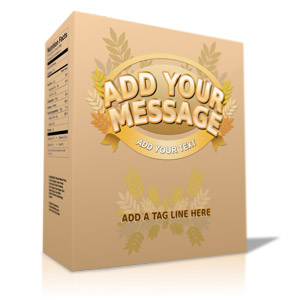 A cereal box can be customized with your own message and product titles.  Capital letters work a bit better than lower case.