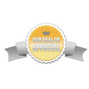 A golden seal with a ribbon.  Customize the text on this award certificate using our online tools before you download.