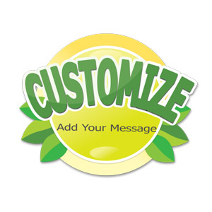 An environmental or green themed label or badge.  You can customize the text on this label before you download it.