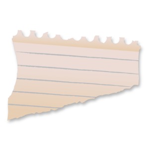 A blank scrap of notebook paper.