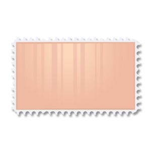 A blank postage stamp you can add your own text to in PowerPoint or other software.