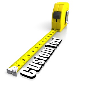 An image of a tape measure extended measuring custom text.