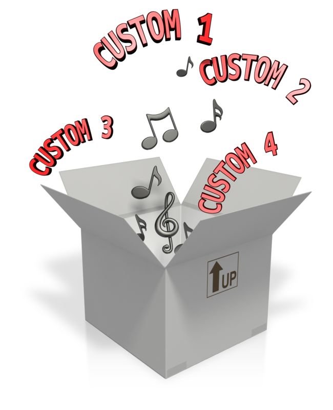 This Presentation Clipart shows a preview of Custom Text And Music Notes Coming Out O