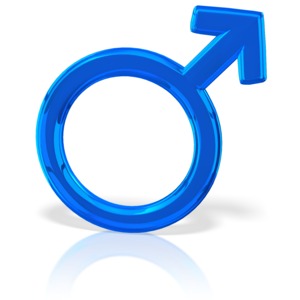 The symbols Mars representing the male gender.
