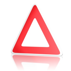 This clip art image shows a traffic sign.