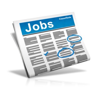 An image of a paper with &quot;Jobs&quot; as the headline.