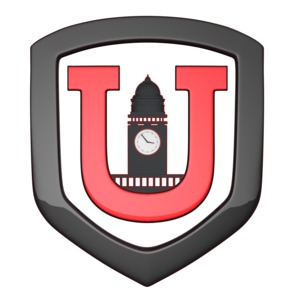 This clip art image shows a generic university education symbol.  
