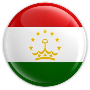 A badge of the flag of Tajikistan.