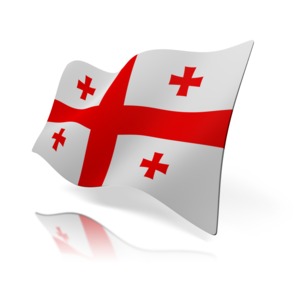 A flag of the country of Georgia