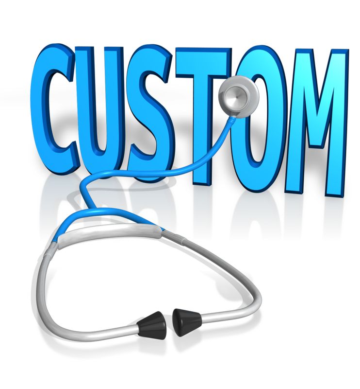 This Presentation Clipart shows a preview of Stethoscope On Custom Text