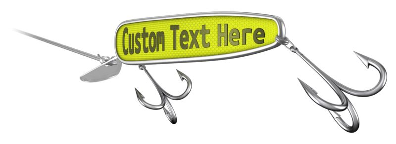 This Presentation Clipart shows a preview of Custom Text Fishing Lure