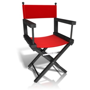An image of a movie director&#039;s chair.