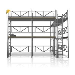 An image of a set of construction scaffolding.