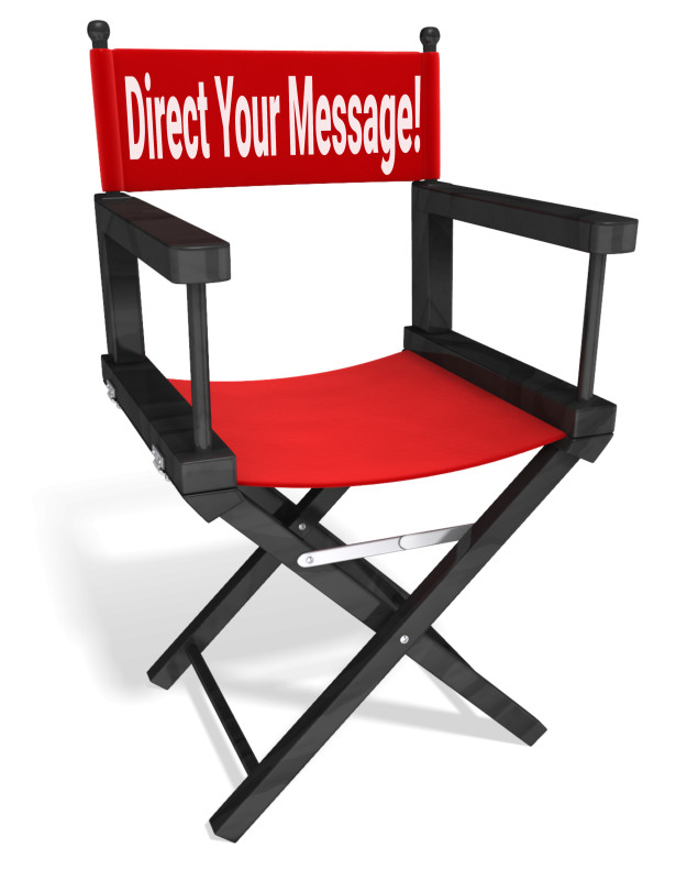 This Presentation Clipart shows a preview of Custom Movie Directors Chair