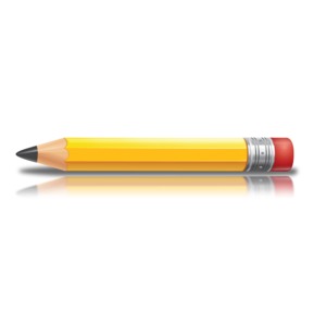 An image of a glossy pencil.