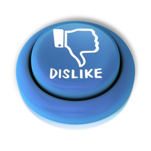 An image of a thumbs down &quot;dislike&quot; video game style button.