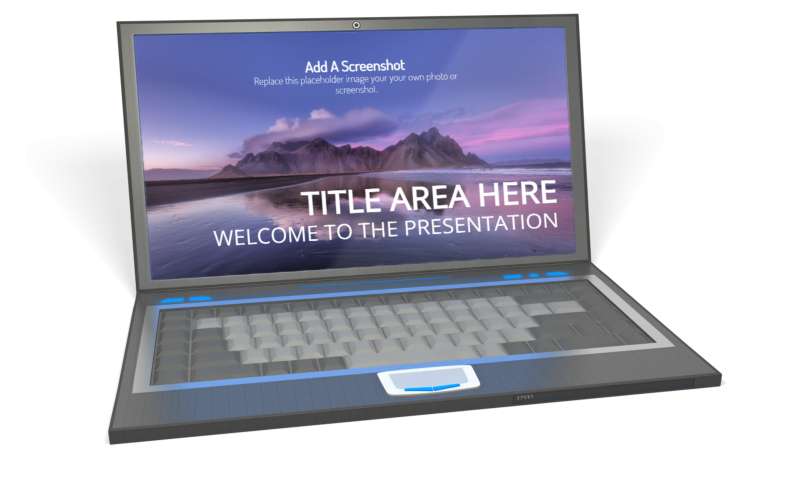 This Presentation Clipart shows a preview of Laptop Screen