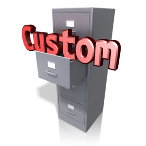 An image of custom text being extracted from a filing cabinet.