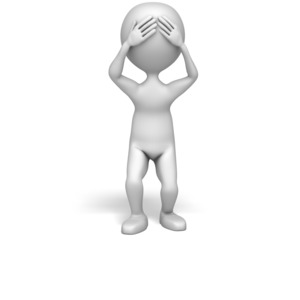 A stick figure stands in the see no evil pose.