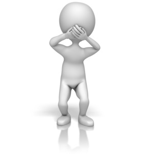 A stick figure stands in the speak no evil pose.