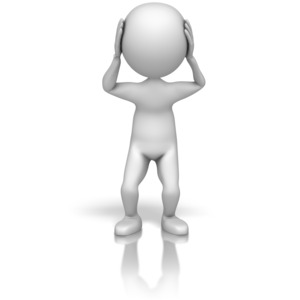 A stick figure stands in the hear no evil pose.