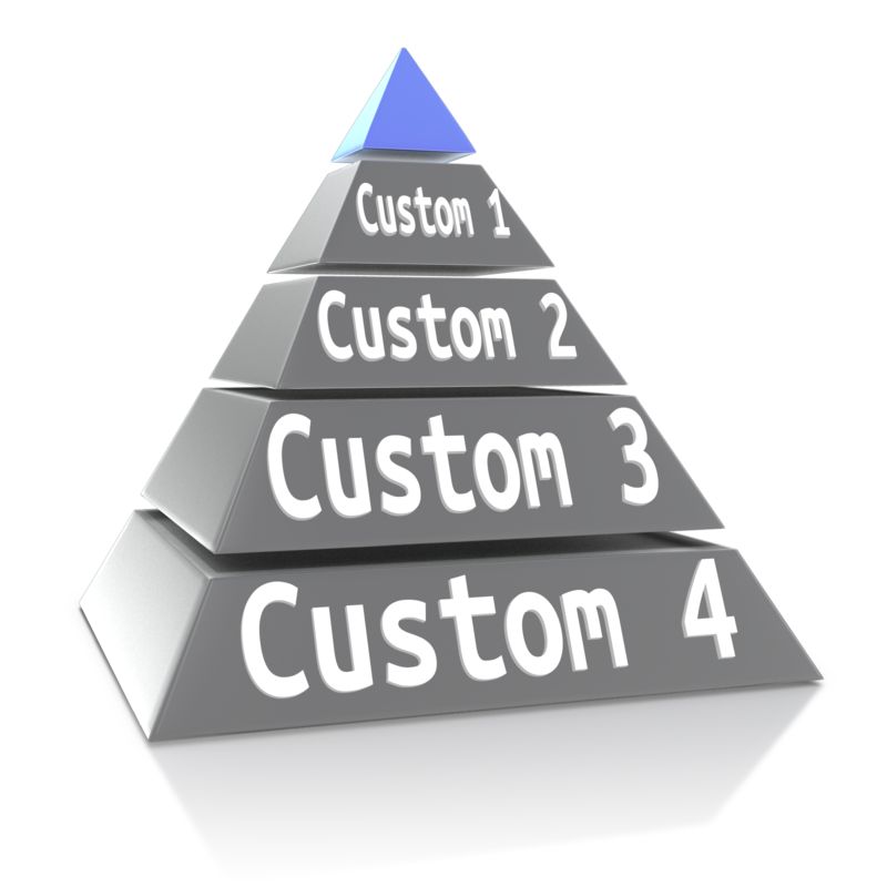 This Presentation Clipart shows a preview of Custom Five Point Pyramid