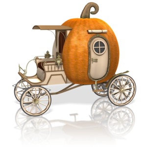 A fairy-tale pumpkin carriage.