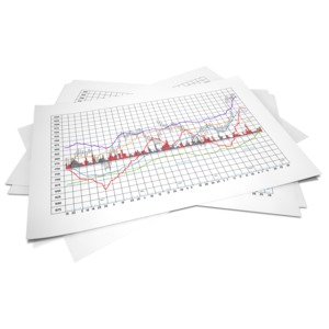 An image of a set of financial data sheets.