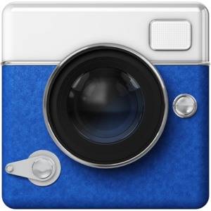 A 3D icon of a camera. This clip-art can represent a photography app on a smart phone.