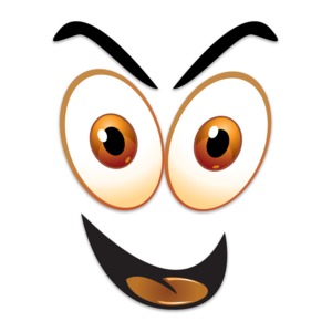 Crazy Scared Face  Great PowerPoint ClipArt for Presentations