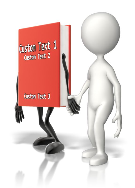This Presentation Clipart shows a preview of Custom Book Holding Hands