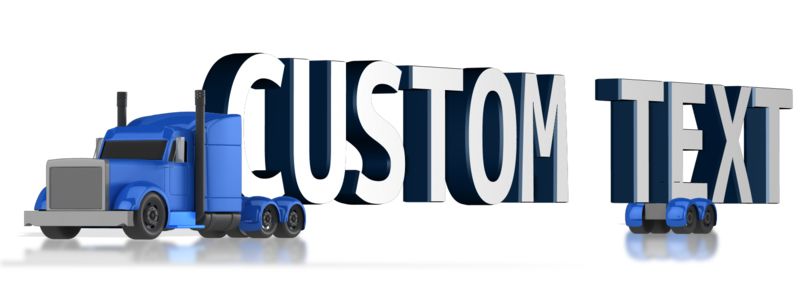 This Presentation Clipart shows a preview of Custom Text Semi