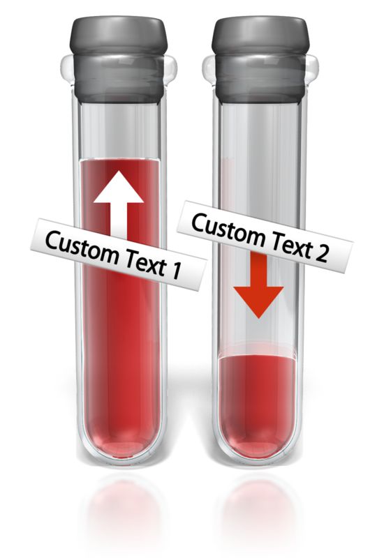 This Presentation Clipart shows a preview of Custom Test Tube