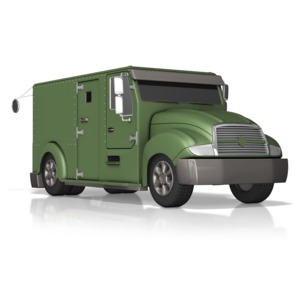 This clip art image shows a secure armored car.