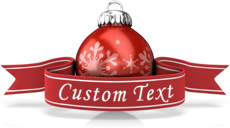 This Presentation Clipart shows a preview of Ornament With Custom Banner