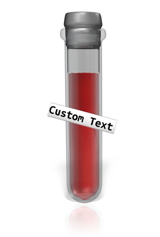 This Presentation Clipart shows a preview of Custom Single Test Tube