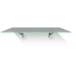 An image of a single glass wall shelf.