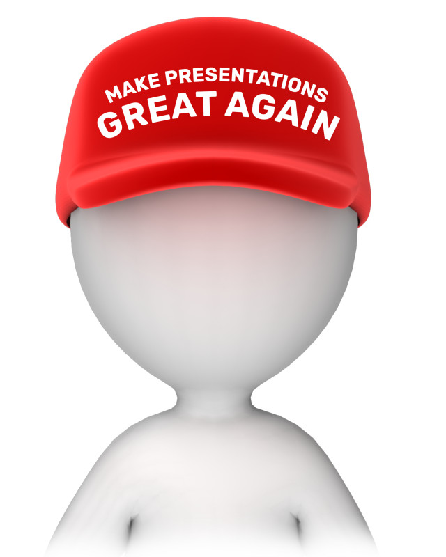 This Presentation Clipart shows a preview of Figure with Custom Text Hat