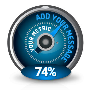 An image of a custom text gauge with two different spots for you to fill in with your own text.