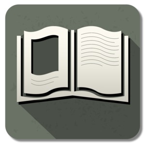 An image of a book/education icon.