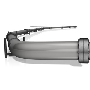 This clip art shows a long pipeline.