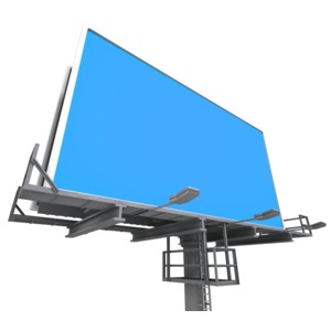 An image of a large colored billboard for advertising.