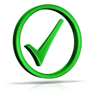 &lt;p&gt;This clip art image shows a green check mark inside of a circle.&lt;/p&gt;