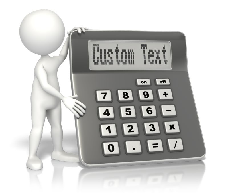 This Presentation Clipart shows a preview of Stick Figure Custom Calculator